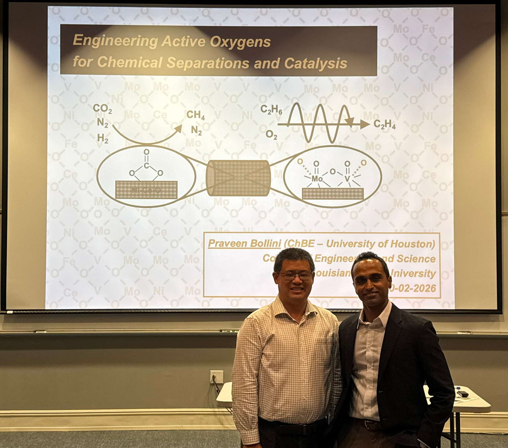 Prof. Praveen Bollini visits Louisiana Tech University